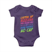 Funny Listen Up Rizzlers This Sigma Has 67 Aura Energy No Cap Baby Onesie - Wonder Print Shop