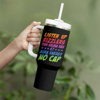 Funny Listen Up Rizzlers This Sigma Has 67 Aura Energy No Cap Tumbler With Handle - Wonder Print Shop
