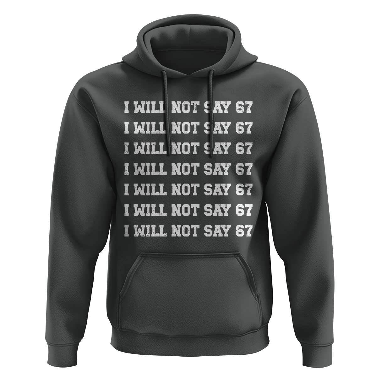 Funny I Will Not Say 67 Hoodie Anti Six Seven Meme 67 Write Lines - Wonder Print Shop