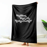 Funny Shabbat Shalom Motherfucker Throw Blanket Jewish Kosher - Wonder Print Shop