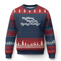 Funny Shabbat Shalom Motherfucker Ugly Christmas Sweater Jewish Kosher - Wonder Print Shop