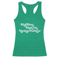 Funny Shabbat Shalom Motherfucker Racerback Tank Top Jewish Kosher - Wonder Print Shop