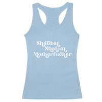 Funny Shabbat Shalom Motherfucker Racerback Tank Top Jewish Kosher - Wonder Print Shop