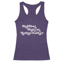 Funny Shabbat Shalom Motherfucker Racerback Tank Top Jewish Kosher - Wonder Print Shop