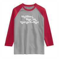 Funny Shabbat Shalom Motherfucker Raglan Shirt Jewish Kosher - Wonder Print Shop