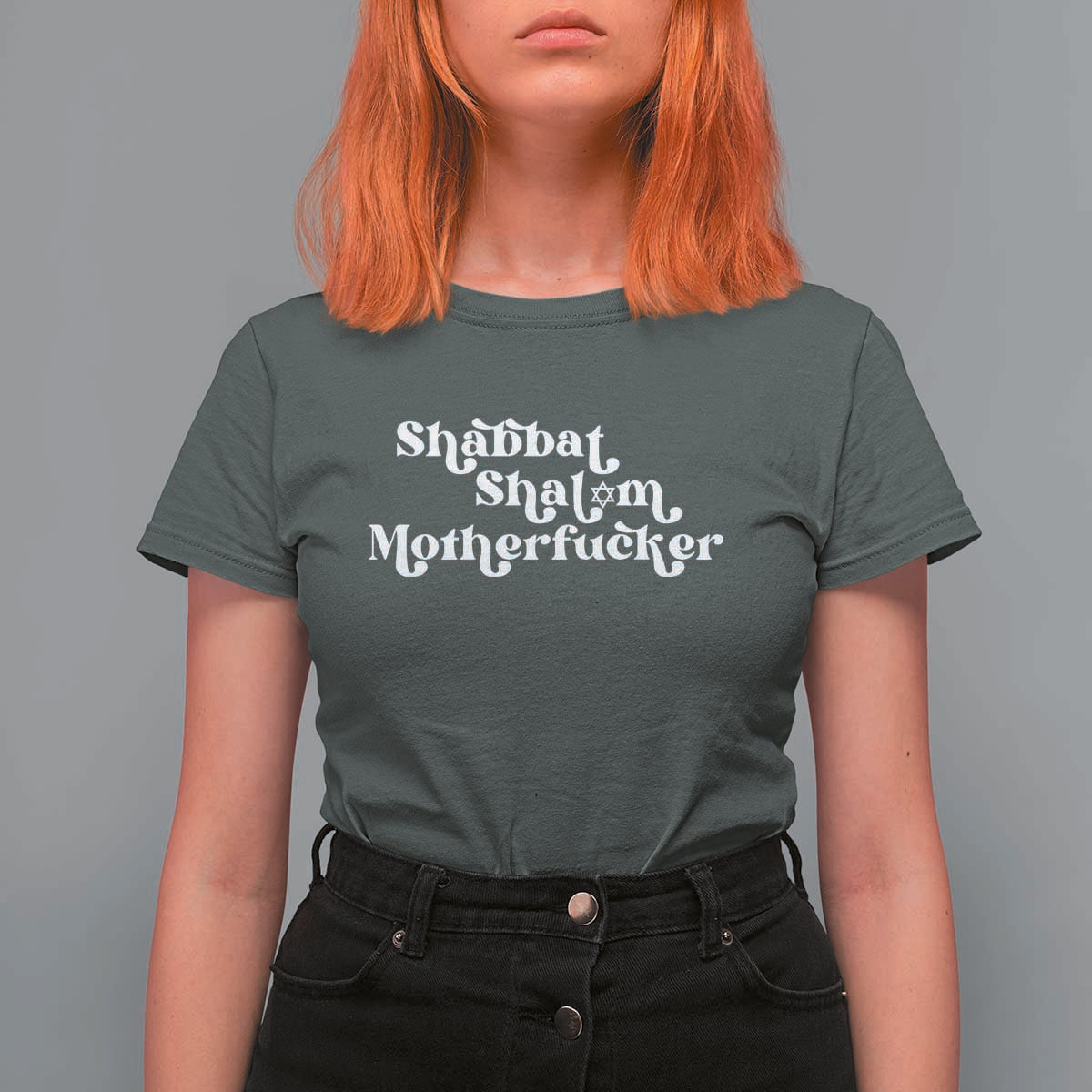 Funny Shabbat Shalom Motherfucker T Shirt For Women Jewish Kosher - Wonder Print Shop