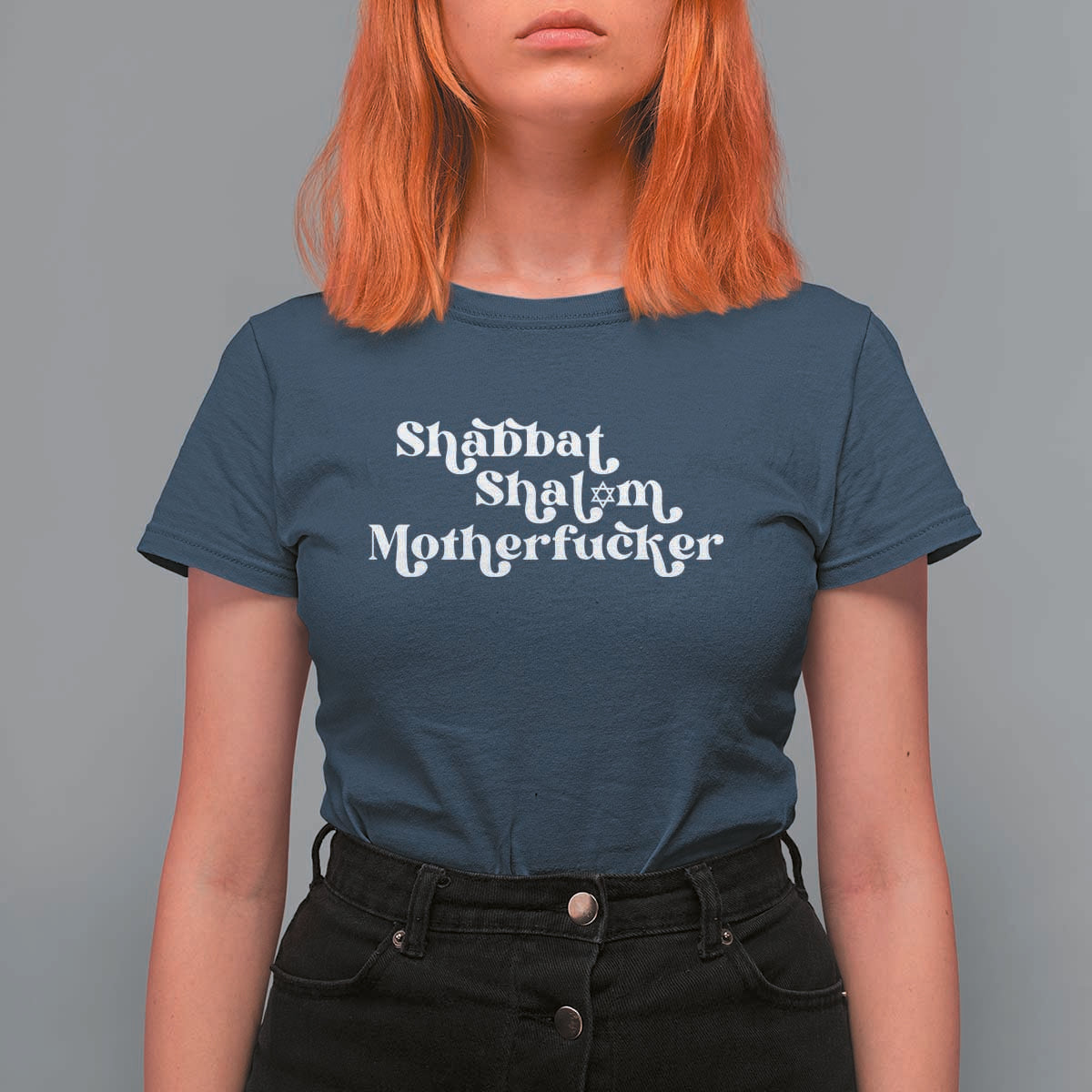 Funny Shabbat Shalom Motherfucker T Shirt For Women Jewish Kosher - Wonder Print Shop