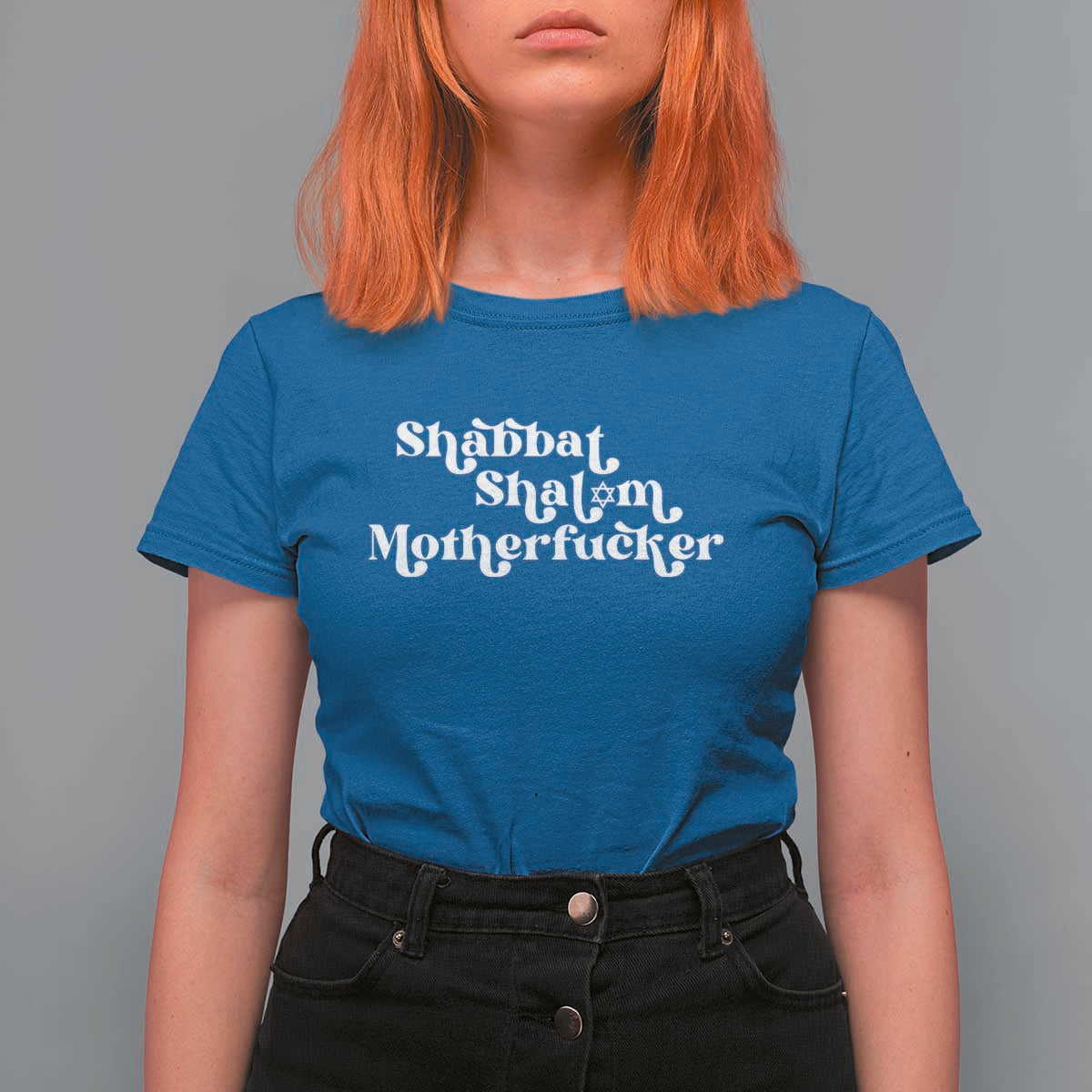 Funny Shabbat Shalom Motherfucker T Shirt For Women Jewish Kosher - Wonder Print Shop