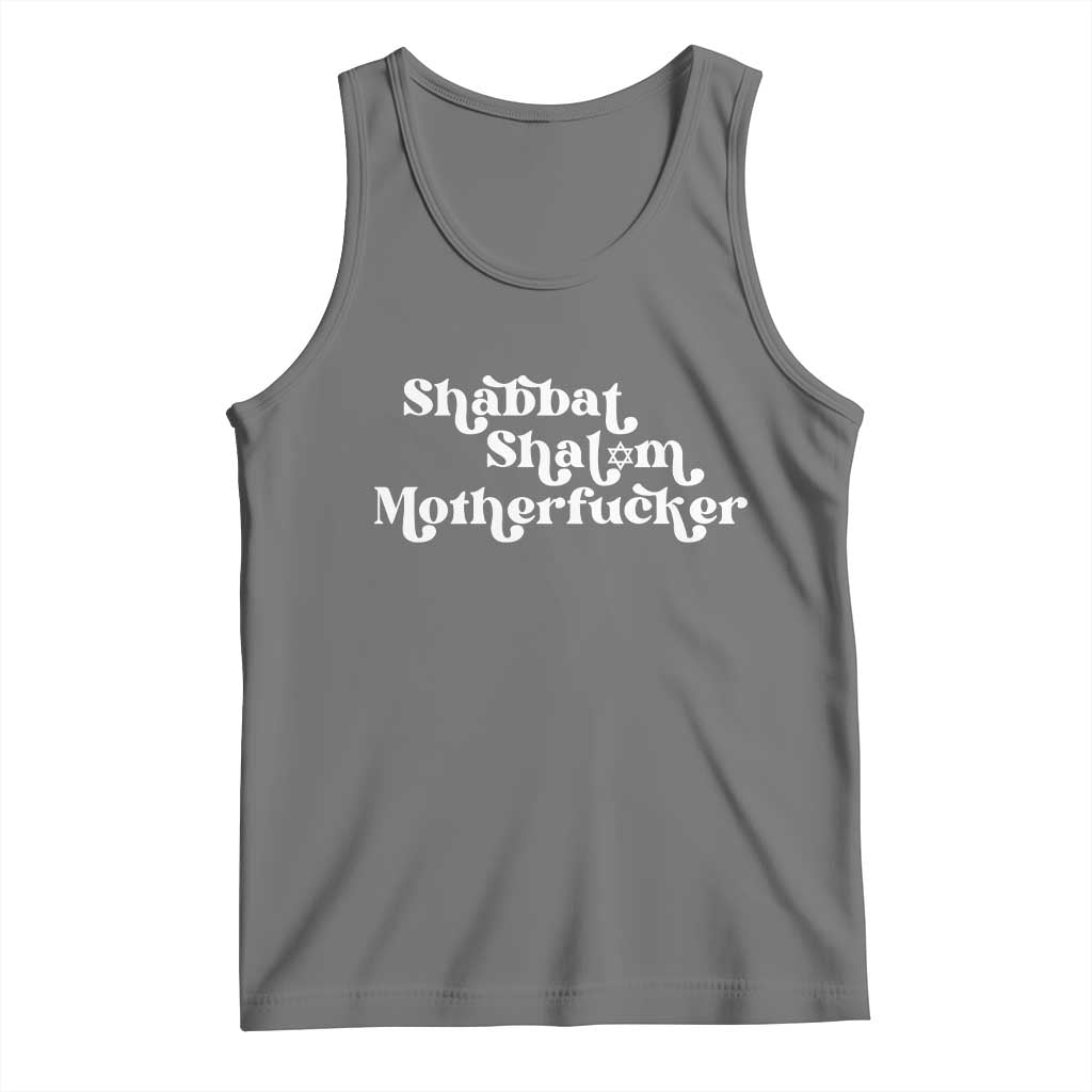Funny Shabbat Shalom Motherfucker Tank Top Jewish Kosher - Wonder Print Shop