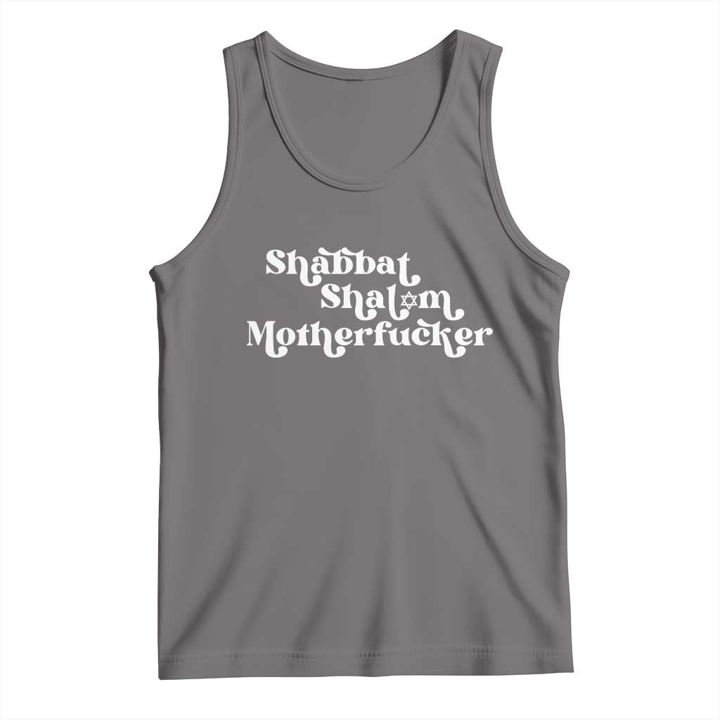Funny Shabbat Shalom Motherfucker Tank Top Jewish Kosher - Wonder Print Shop