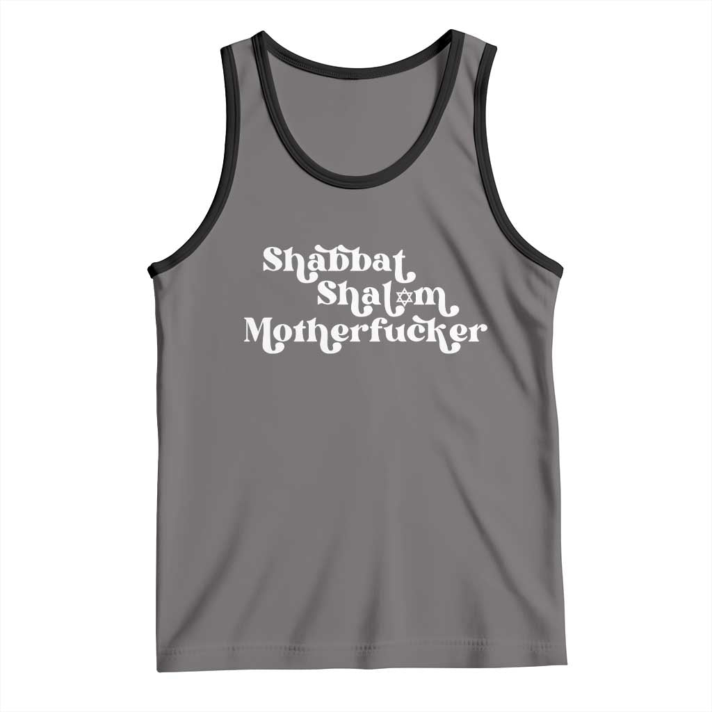 Funny Shabbat Shalom Motherfucker Tank Top Jewish Kosher - Wonder Print Shop