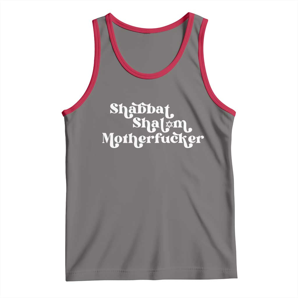 Funny Shabbat Shalom Motherfucker Tank Top Jewish Kosher - Wonder Print Shop
