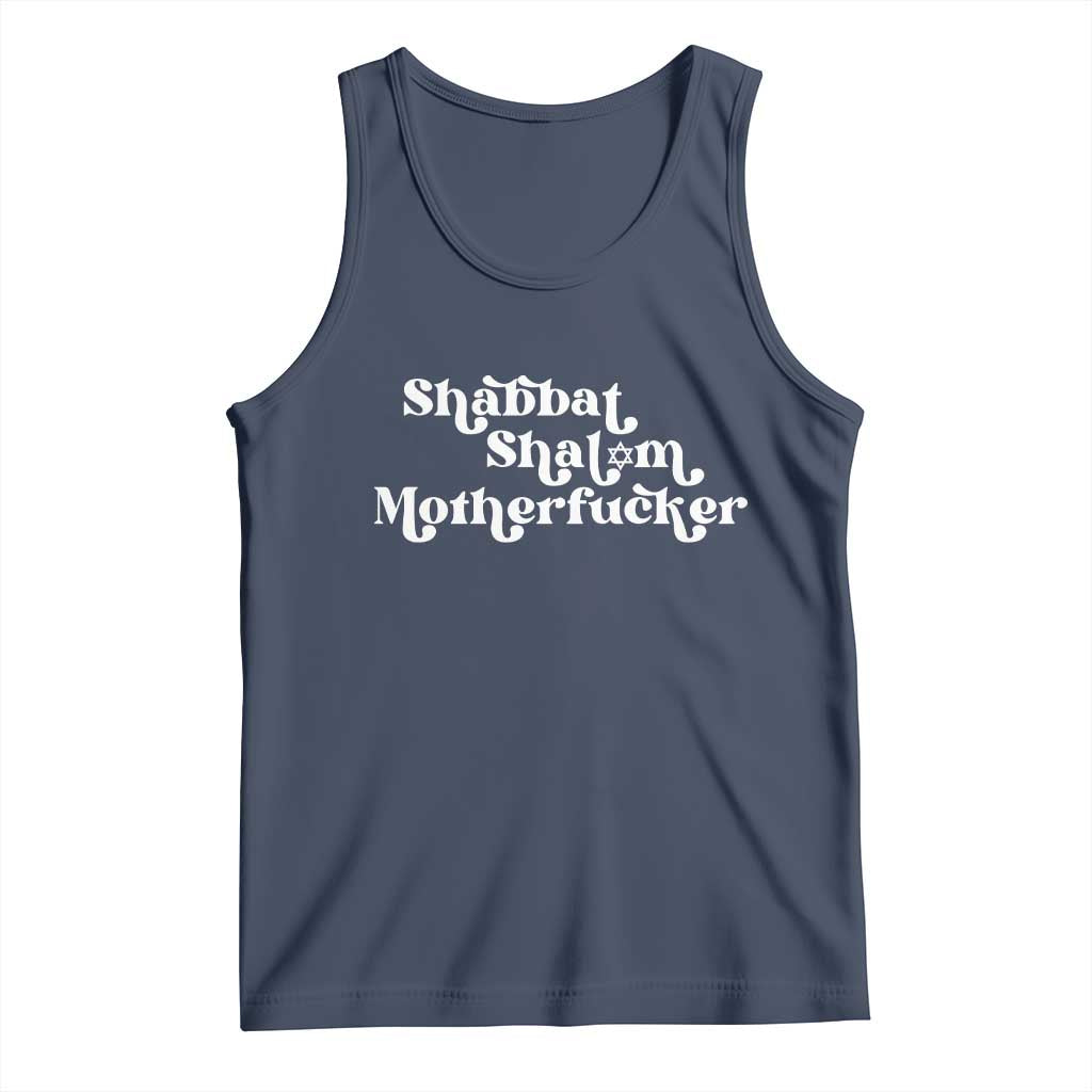 Funny Shabbat Shalom Motherfucker Tank Top Jewish Kosher - Wonder Print Shop