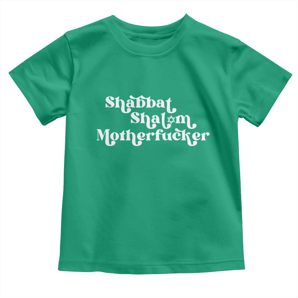 Funny Shabbat Shalom Motherfucker Toddler T Shirt Jewish Kosher - Wonder Print Shop