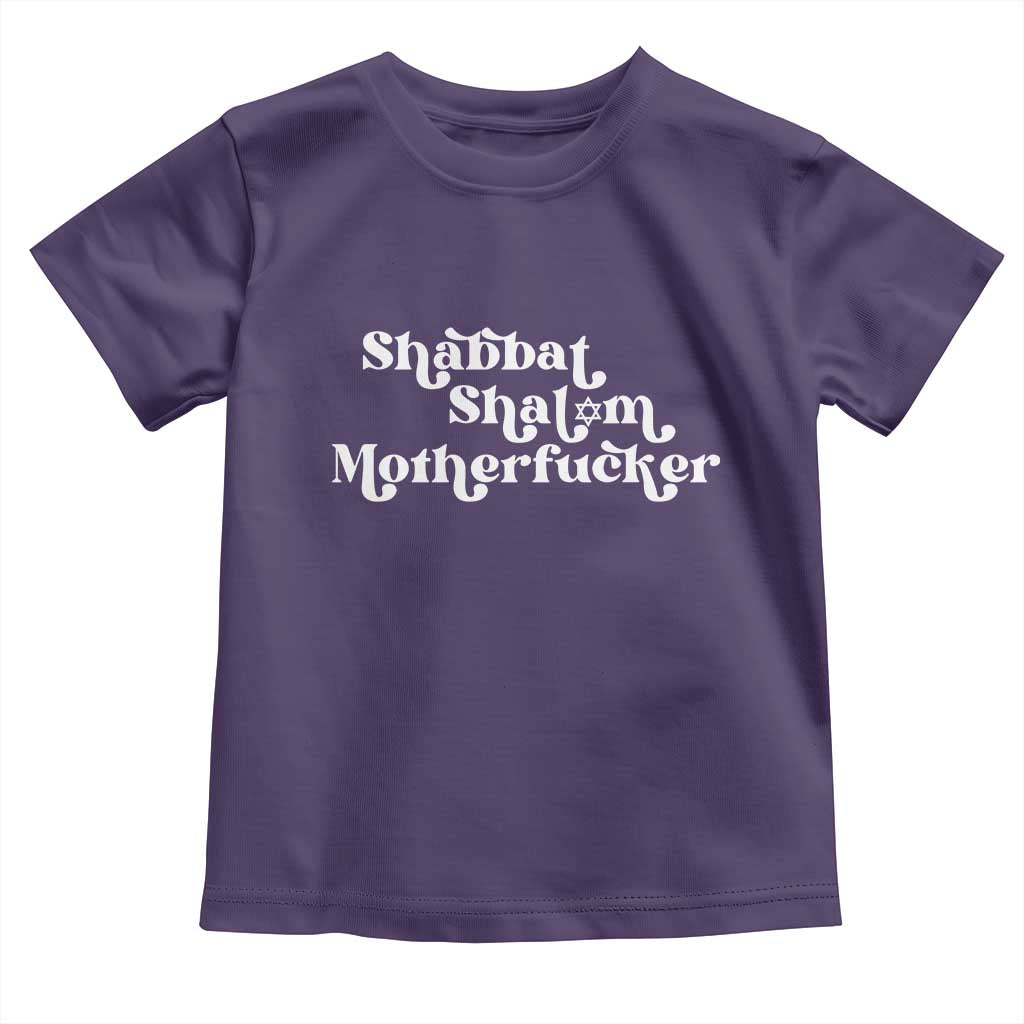 Funny Shabbat Shalom Motherfucker Toddler T Shirt Jewish Kosher - Wonder Print Shop