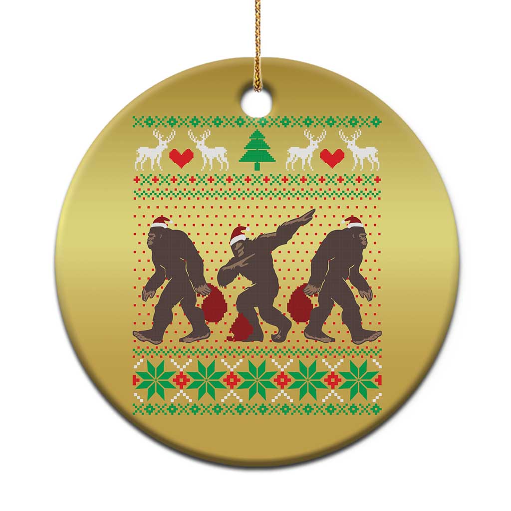 Funny Santa Bigfoot Squad Xmas Christmas Ornament - Wonder Print Shop