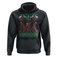 Funny Santa Bigfoot Squad Christmas Hoodie