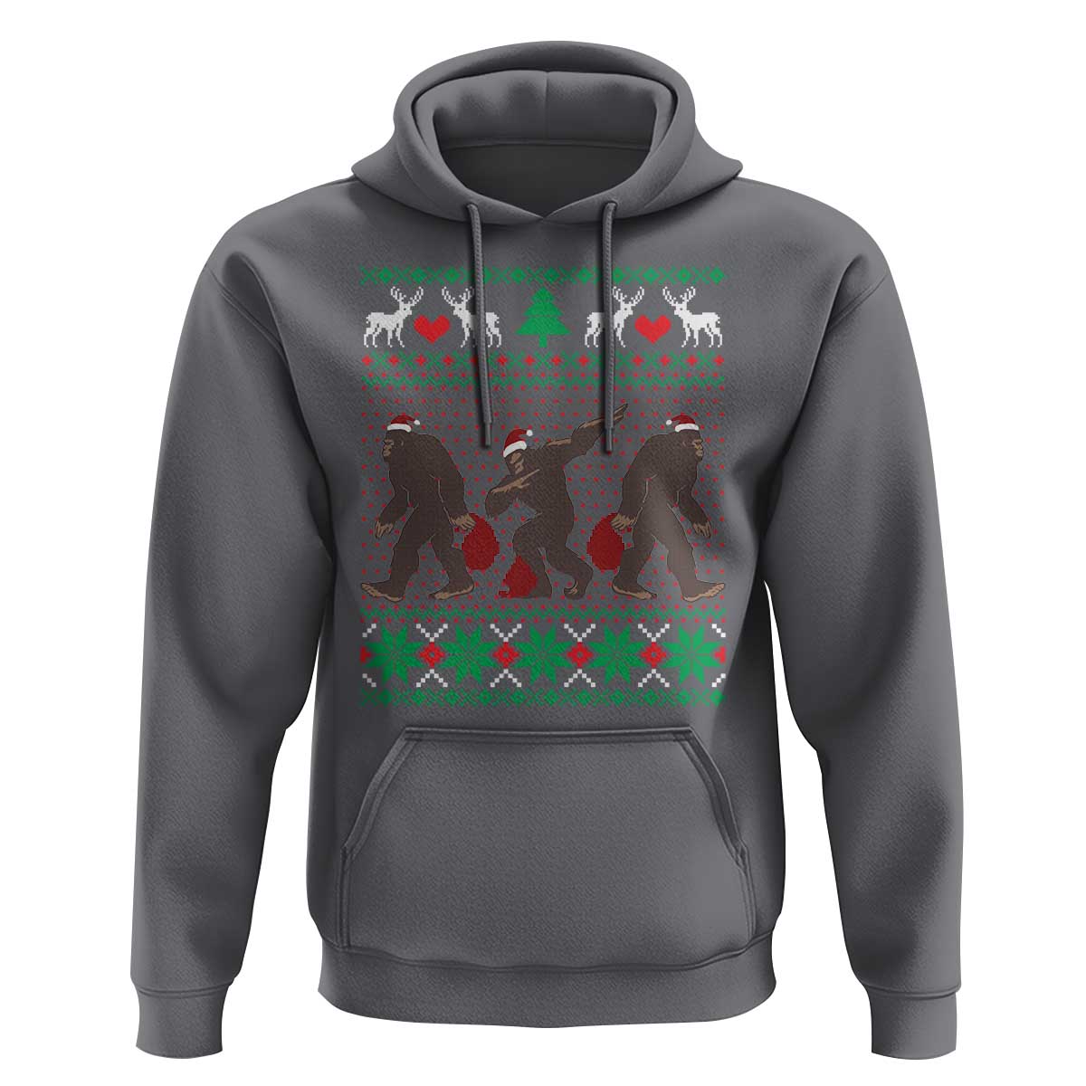 Funny Santa Bigfoot Squad Christmas Hoodie