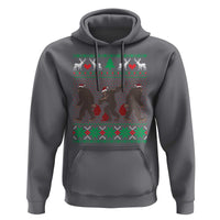 Funny Santa Bigfoot Squad Christmas Hoodie