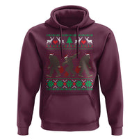 Funny Santa Bigfoot Squad Christmas Hoodie