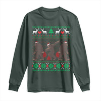 Funny Santa Bigfoot Squad Christmas Long Sleeve Shirt