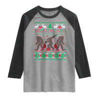 Funny Santa Bigfoot Squad Christmas Raglan Shirt - Wonder Print Shop