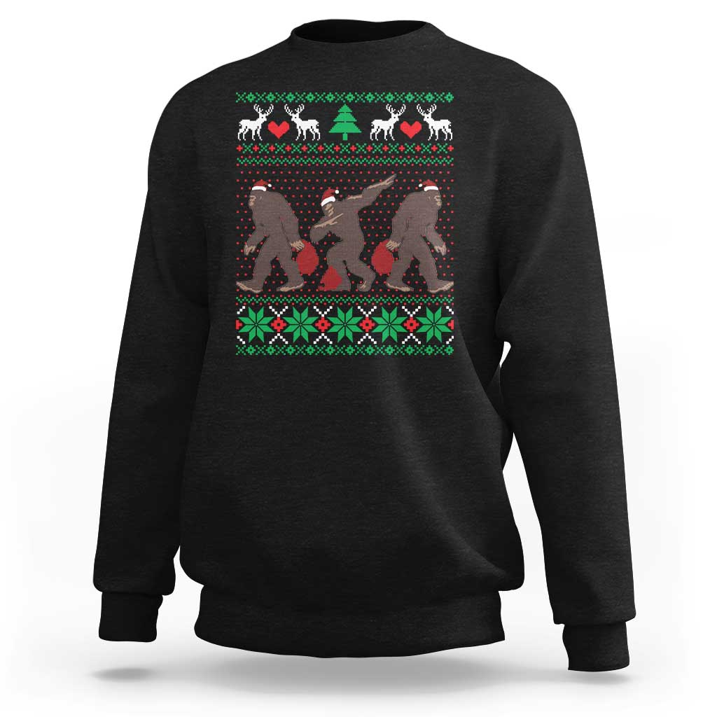 Funny Santa Bigfoot Squad Christmas Sweatshirt - Wonder Print Shop