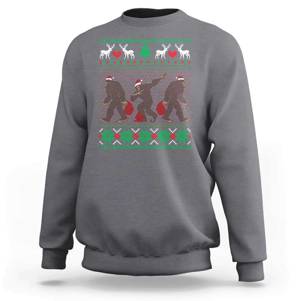 Funny Santa Bigfoot Squad Christmas Sweatshirt - Wonder Print Shop