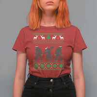 Funny Santa Bigfoot Squad Christmas T Shirt For Women - Wonder Print Shop