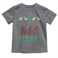 Funny Santa Bigfoot Squad Christmas Toddler T Shirt