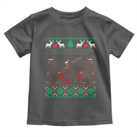 Funny Santa Bigfoot Squad Christmas Toddler T Shirt