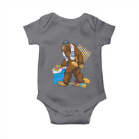 Funny Hanukkah Bigfoot Menorah David Stars Baby Onesie