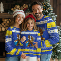 Funny Chanukah Bigfoot Menorah David Stars Hanukkah Ugly Sweater - Wonder Print Shop