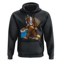 Funny Hanukkah Bigfoot Menorah David Stars Hoodie