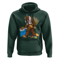 Funny Hanukkah Bigfoot Menorah David Stars Hoodie