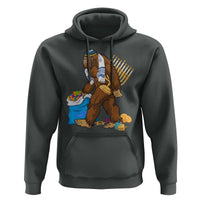 Funny Hanukkah Bigfoot Menorah David Stars Hoodie