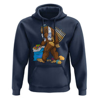 Funny Hanukkah Bigfoot Menorah David Stars Hoodie
