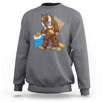 Funny Hanukkah Bigfoot Menorah David Stars Sweatshirt - Wonder Print Shop