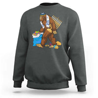 Funny Hanukkah Bigfoot Menorah David Stars Sweatshirt - Wonder Print Shop