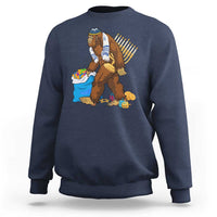 Funny Hanukkah Bigfoot Menorah David Stars Sweatshirt - Wonder Print Shop