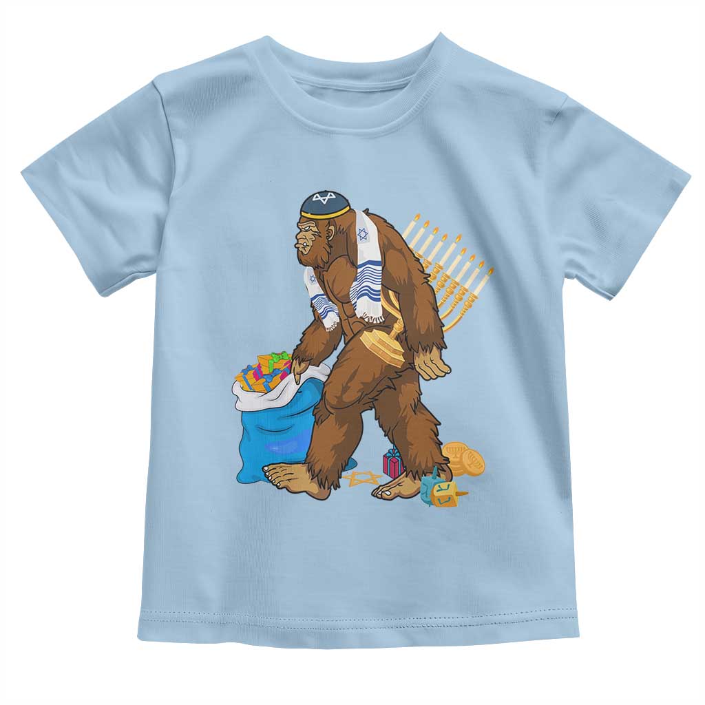 Funny Hanukkah Bigfoot Menorah David Stars Toddler T Shirt
