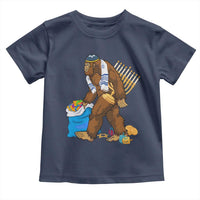 Funny Hanukkah Bigfoot Menorah David Stars Toddler T Shirt
