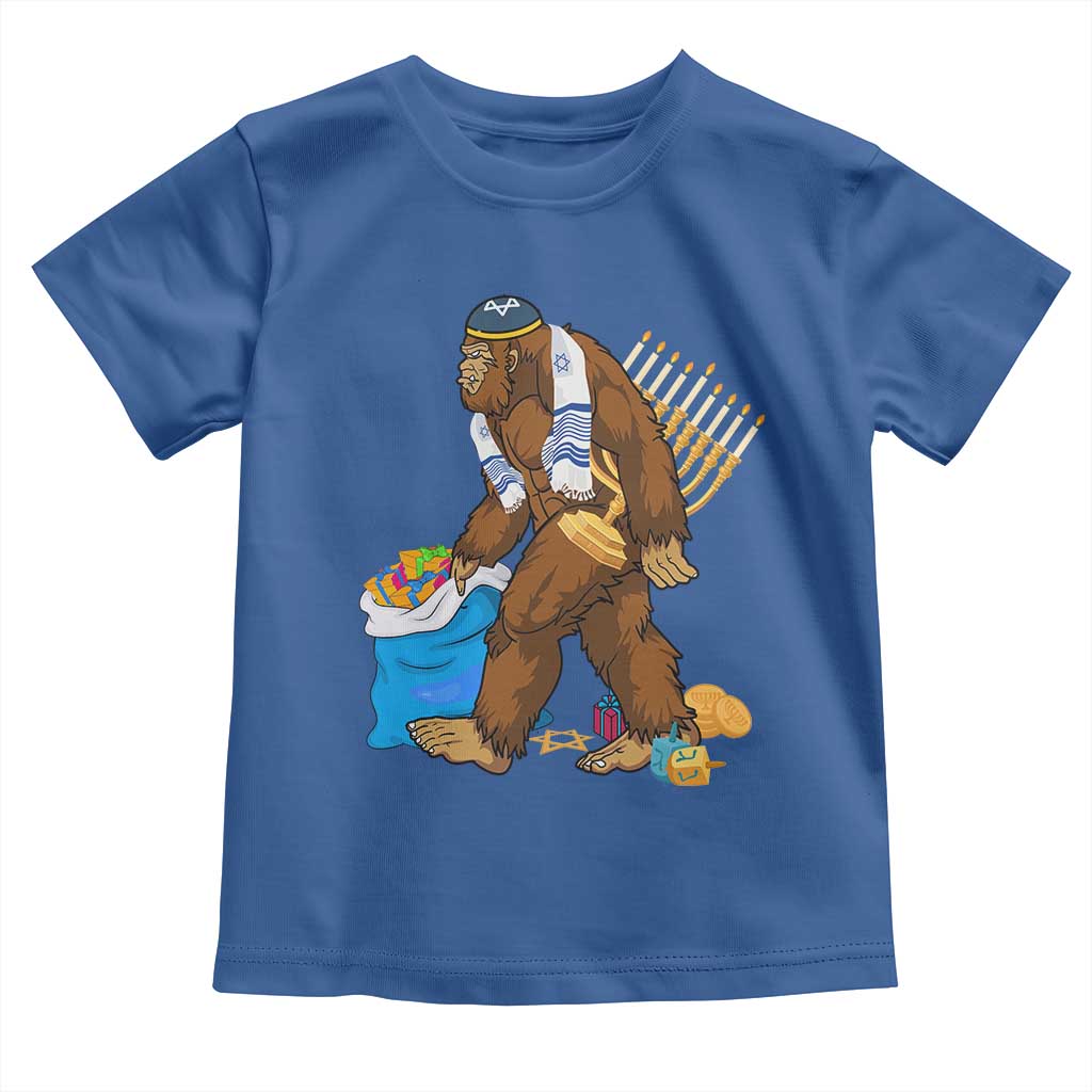 Funny Hanukkah Bigfoot Menorah David Stars Toddler T Shirt