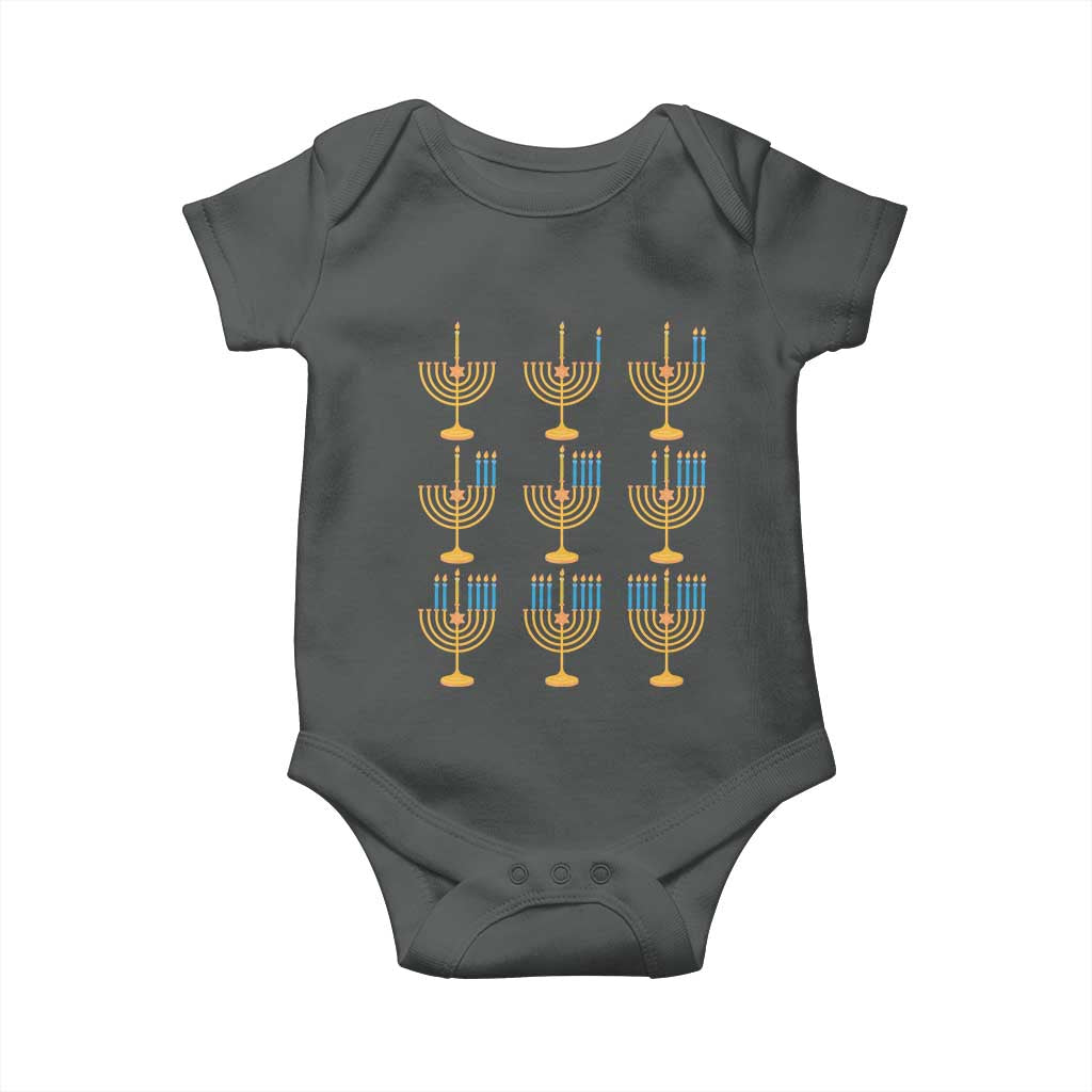 Funny Hanukkah Menorah Chanukah Jewish Holiday Baby Onesie