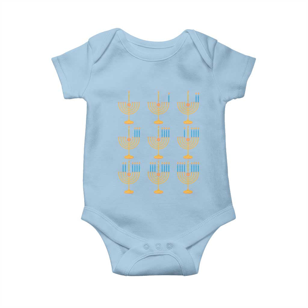 Funny Hanukkah Menorah Chanukah Jewish Holiday Baby Onesie