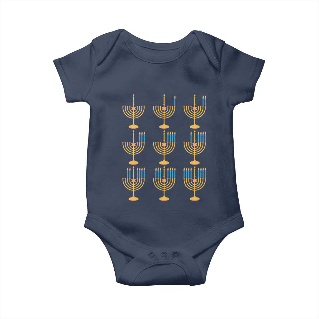 Funny Hanukkah Menorah Chanukah Jewish Holiday Baby Onesie
