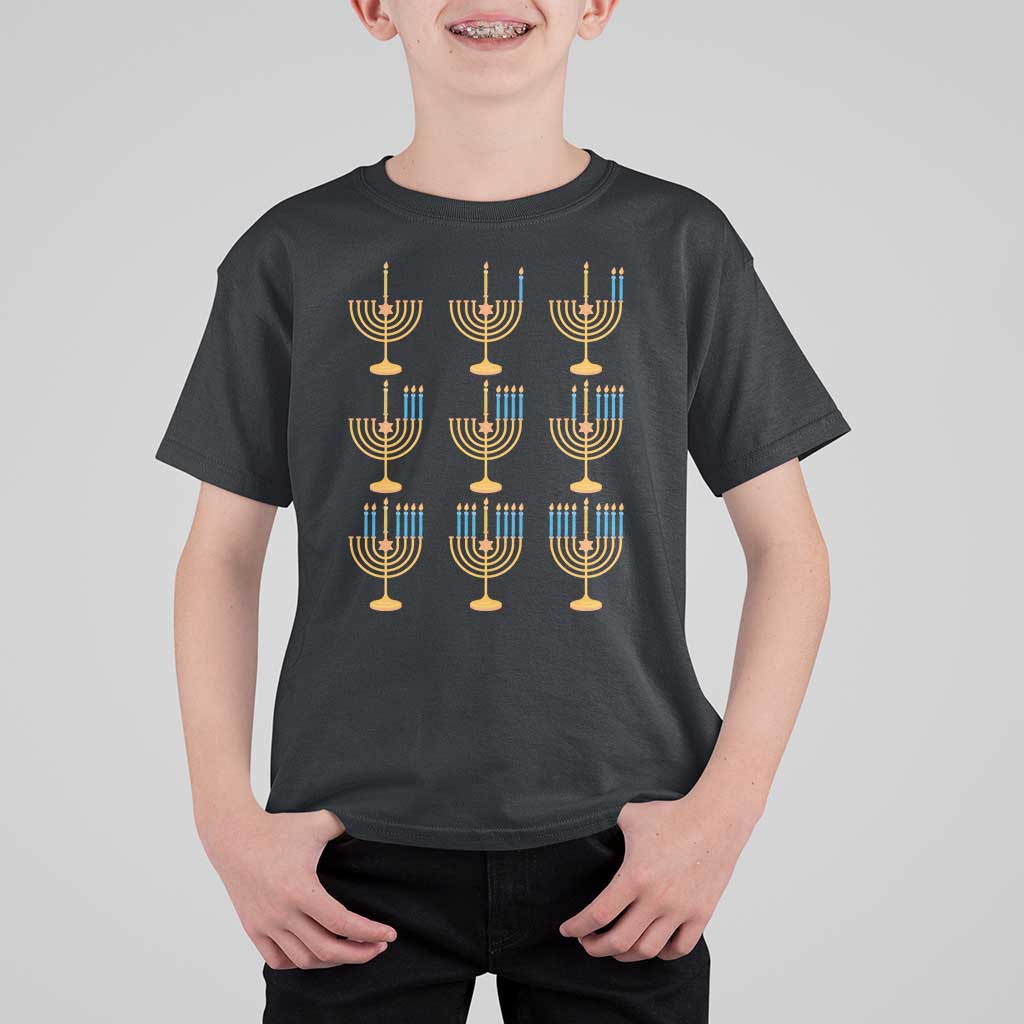 Funny Hanukkah Menorah Chanukah Jewish Holiday T Shirt For Kid - Wonder Print Shop