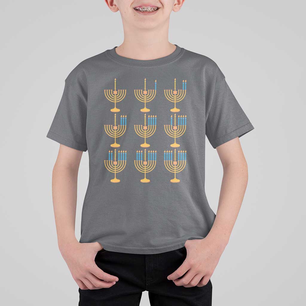 Funny Hanukkah Menorah Chanukah Jewish Holiday T Shirt For Kid - Wonder Print Shop