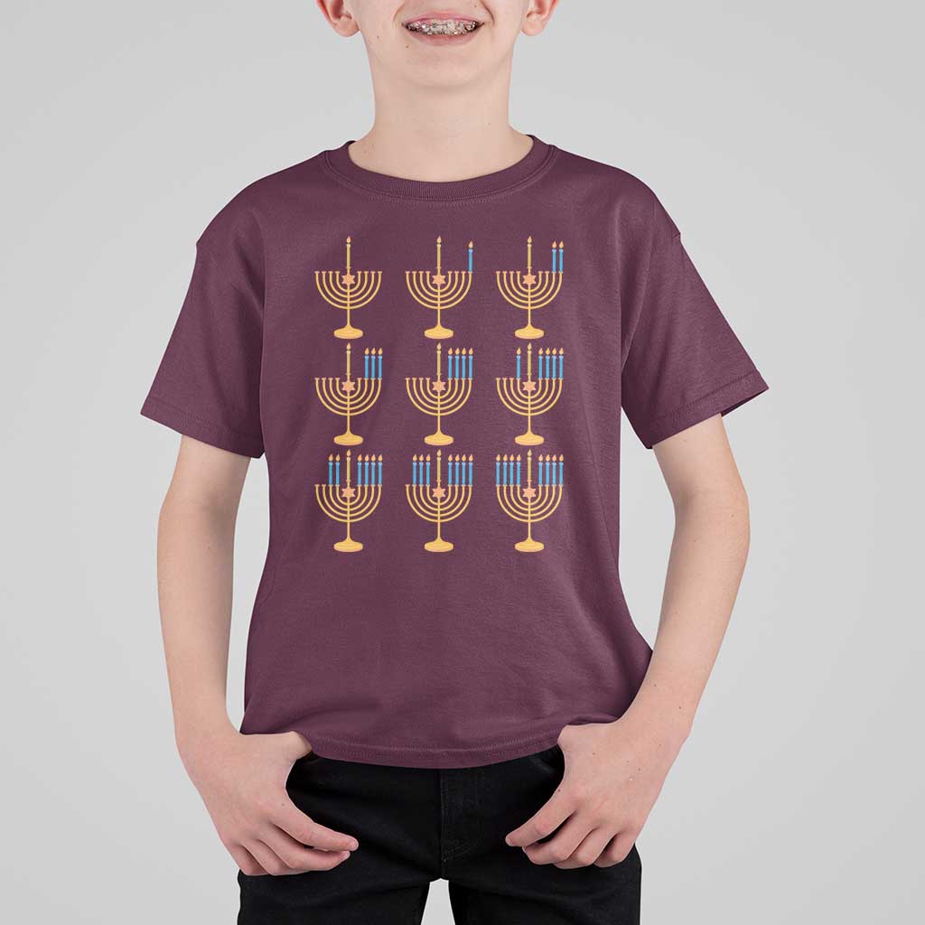 Funny Hanukkah Menorah Chanukah Jewish Holiday T Shirt For Kid - Wonder Print Shop