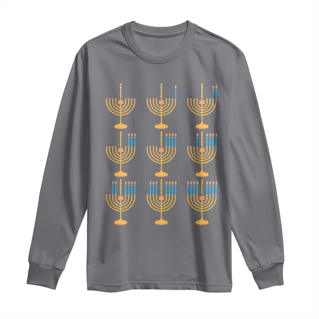Funny Hanukkah Menorah Chanukah Jewish Holiday Long Sleeve Shirt